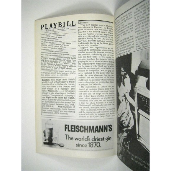 Cat Hot Tin Roof Playbill 1974 Anta Theatre Fred Gwynne Elizabeth Ashley Dullea - Picture 7 of 8